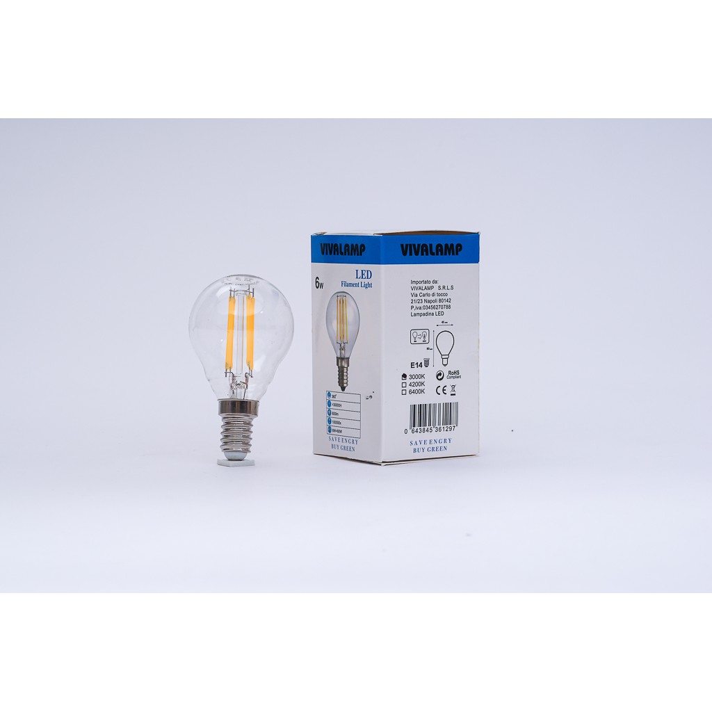 BÓNG ĐÈN LED Dây Tóc Edison G45 6W E14 3000K
