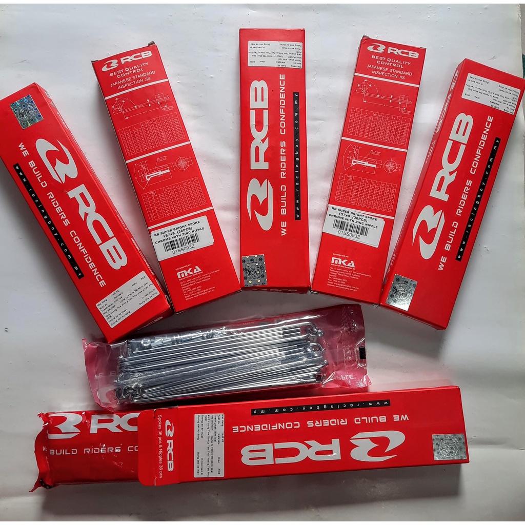 Bộ 2 bánh căm Crom RCB chính hãng dùng cho các loại xe máy gắn vành 17''