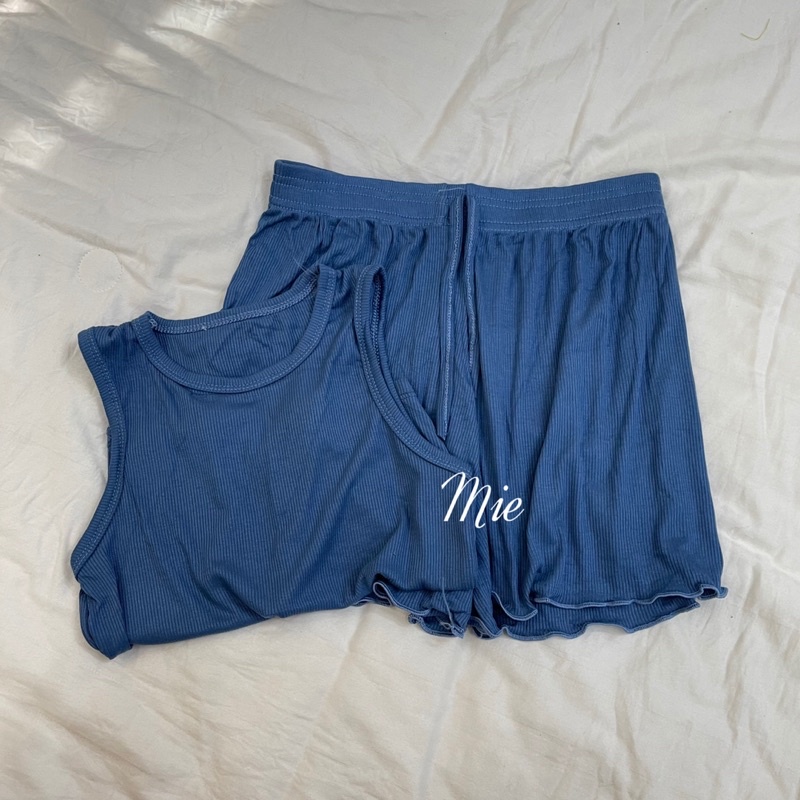 BỘ NGỦ CROPTOP MẶC NHÀ COTTON SIÊU MÁT MIE LOVE | BigBuy360 - bigbuy360.vn