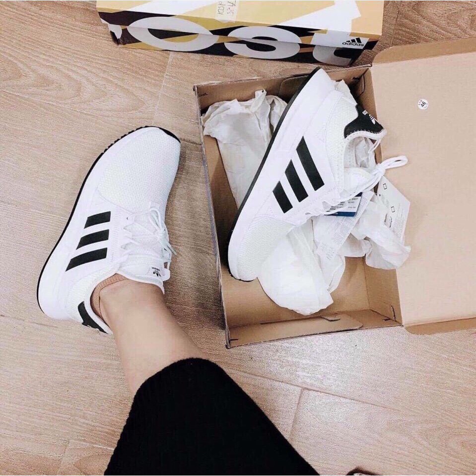 Giày Sneaker Nam Nữ Adidas Xprl Trắng Kẻ Đen Phản Quang