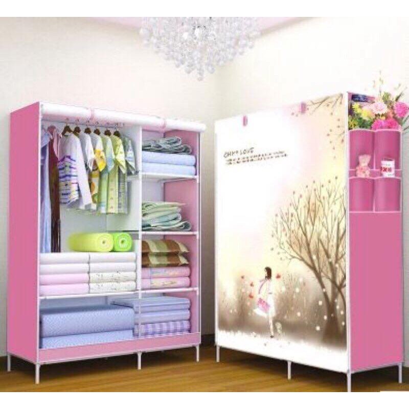 Tủ vải 2 buồng 3D