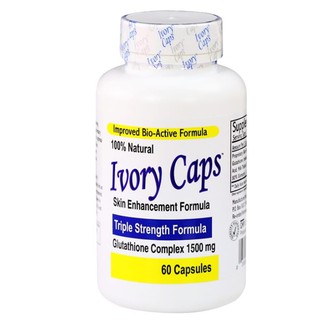 Ivory Caps Pills: Thuốc uống làm trắng da tự nhiên với Glutathione 1500mg - 60 viên