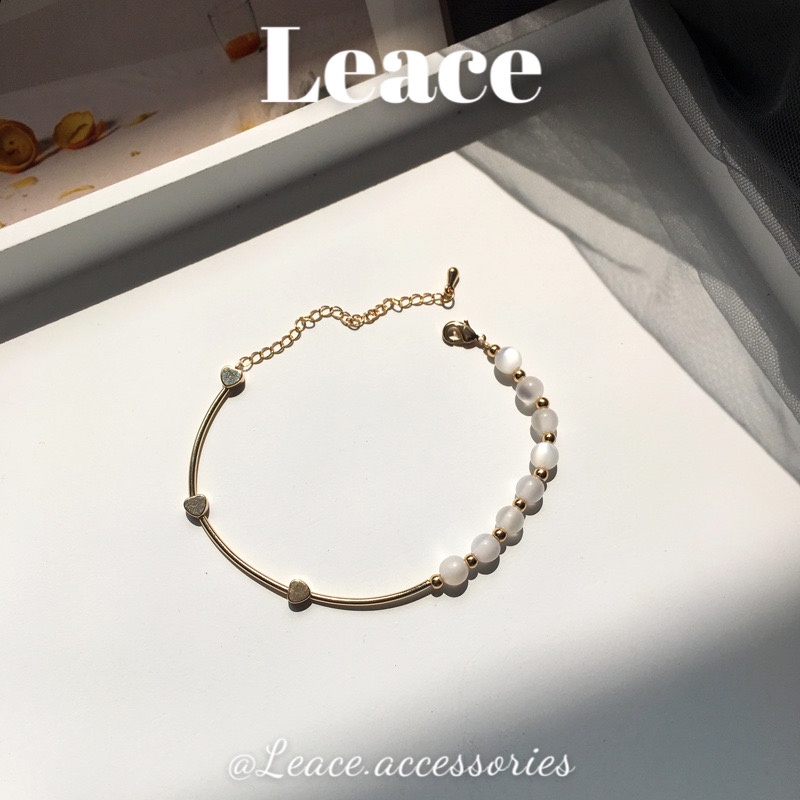 Vòng tay nữ, lắc tay nữ đính hạt mix kim loại nữ tính BL009 Leace.accessories