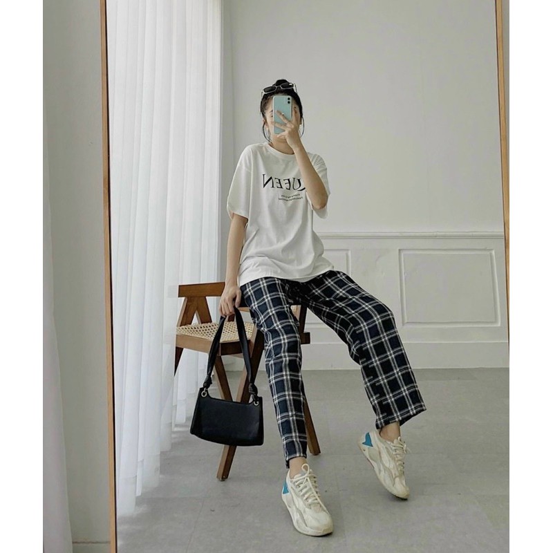 [FREESHIP - HÀNG LOẠI 1] SET KẺ ÁO COTON MIX QUẦN SUÔNG SIÊU HOT