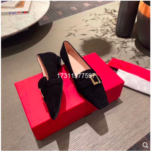 Giày da lộn mũi vuông khóa kim loại đế thấp cao cấp sang chảnh phong cách châu âu trẻ trung. Hàng quảng châu GCC1022 | BigBuy360 - bigbuy360.vn