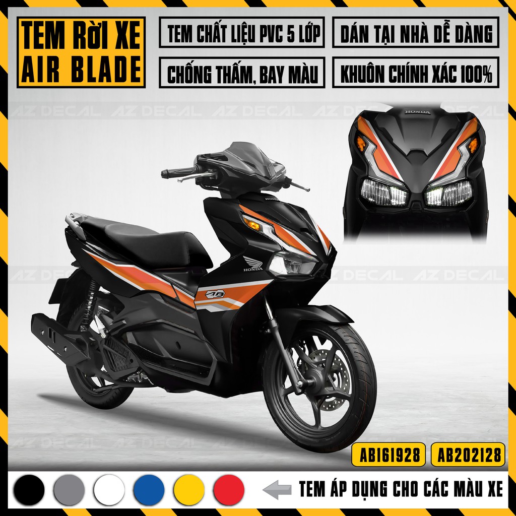 Tem Chế Xe AB Đẹp Dễ Dán | AB28 | Chất Liệu Decal Rời PVC Cán Màng Chống Nước, Chống Phai Màu