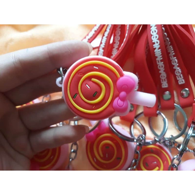 Móc khoá có dây hình Kẹo Lolipop hồng dễ thương