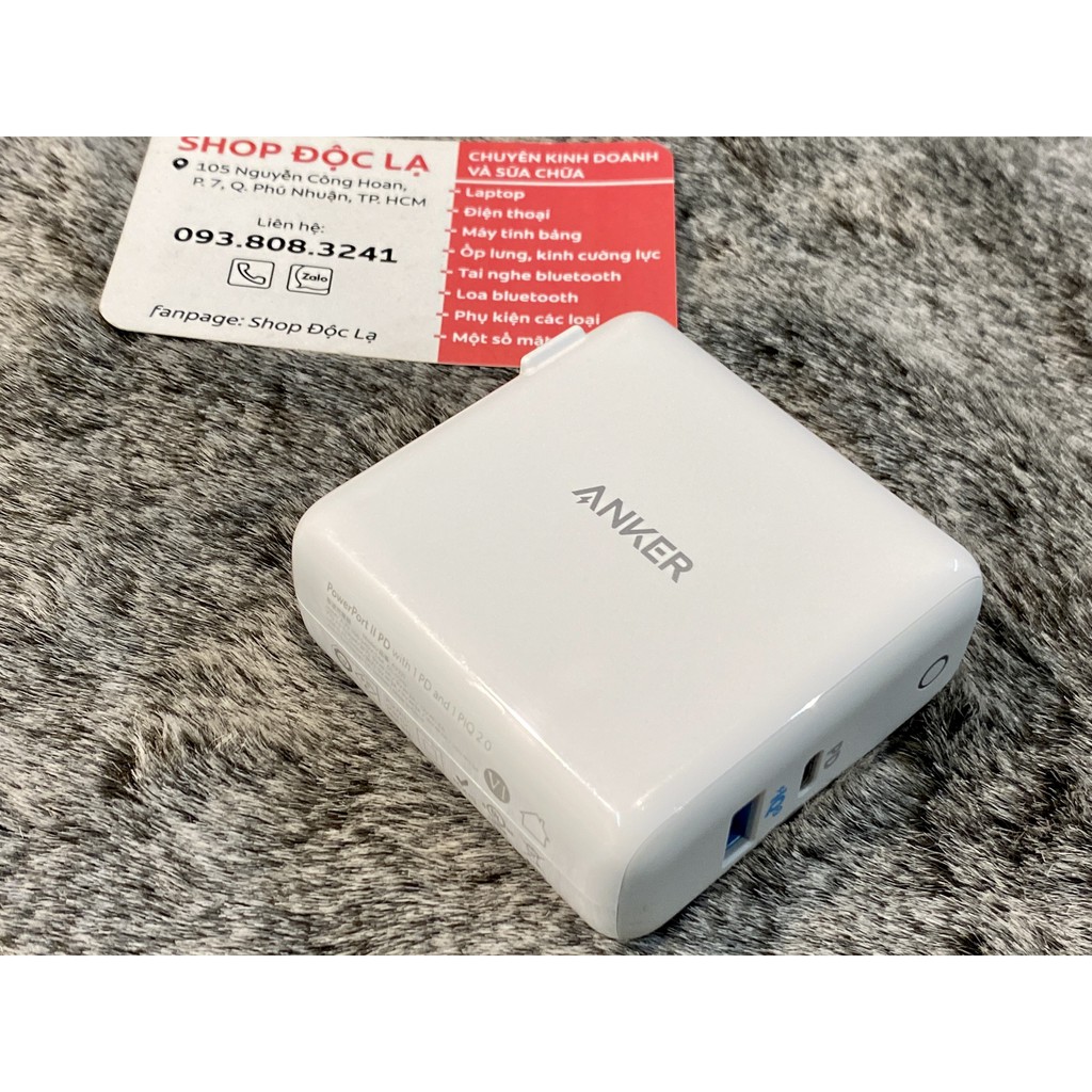 Sạc Anker PowerPort II PD 49.5w (1 PD và 1 IQ 2.0) model A2321