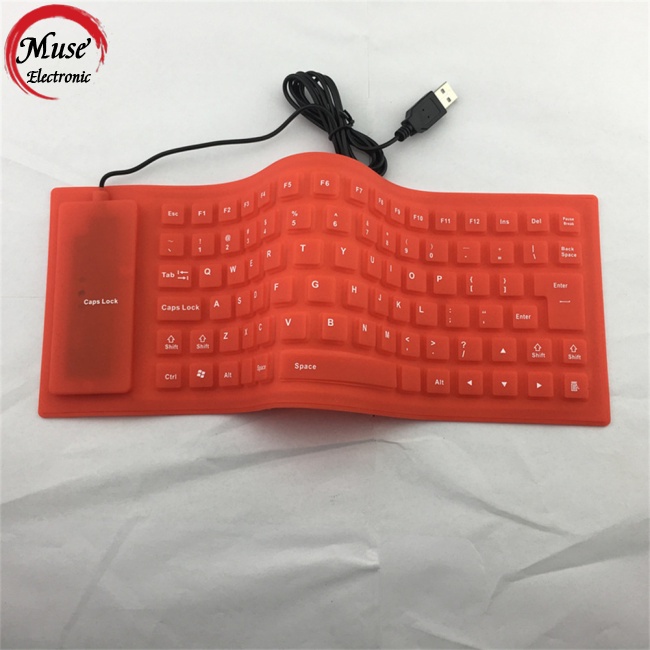 Cuộn 85 Nút Bàn Phím Silicon Mềm Linh Hoạt Chống Nước Chống Bụi Cho Pc Laptop Notebook