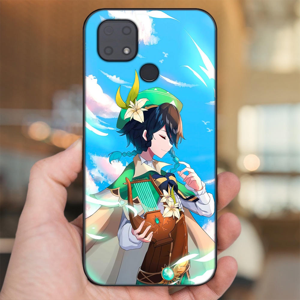 Ốp lưng Xiaomi Redmi 10C viền đen in hình Venti Genshin Impact