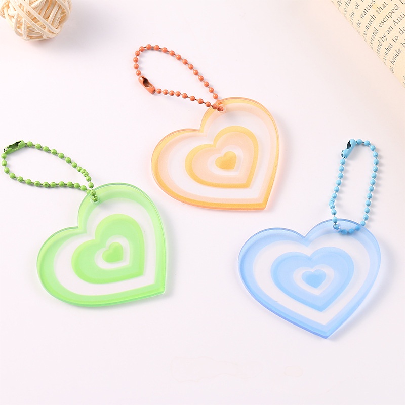 Móc Chìa Khóa Bằng Acrylic Hình Đĩa Halo Màu Gradient Độc Đáo DIY
