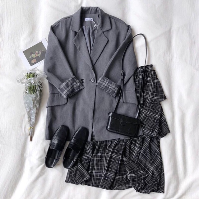 Áo blazer xám thanh lịch [Order]