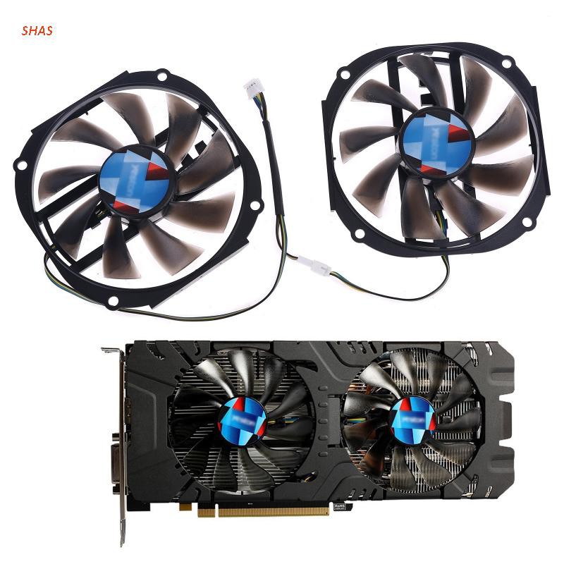 Set 2 Quạt Tản Nhiệt Làm Mát 95mm 4gb 2048sp Cho Yeston Rx480 570 580