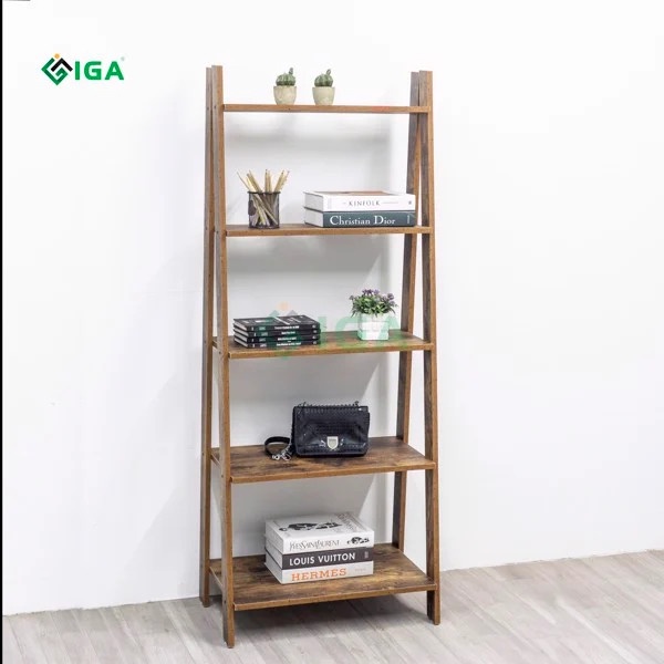 kệ sách kệ để đồ hình thang bằng gỗ thích hợp decor quán cafe phòng khách phòng đọc sách - gp114