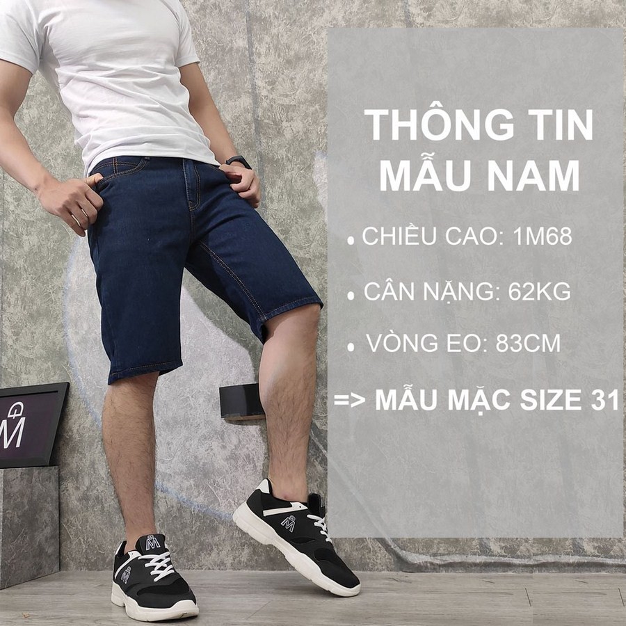 Quần short jean nam TS393 vải chất đẹp không phai màu đẹp Tronshop