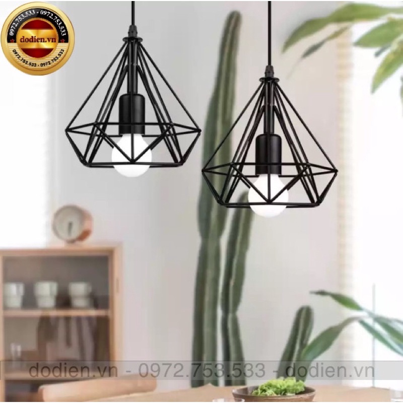 Đèn Thả Trần Trang Trí Kim Cương D250 Không Kèm Bóng
