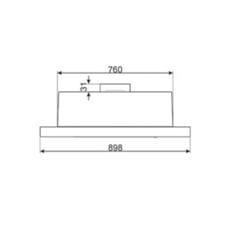 [FREESHIP HCM] Máy hút mùi âm tủ Hafele KSET92E 536.84.872 - Màu Bạc - Công Suất 304 m3/h