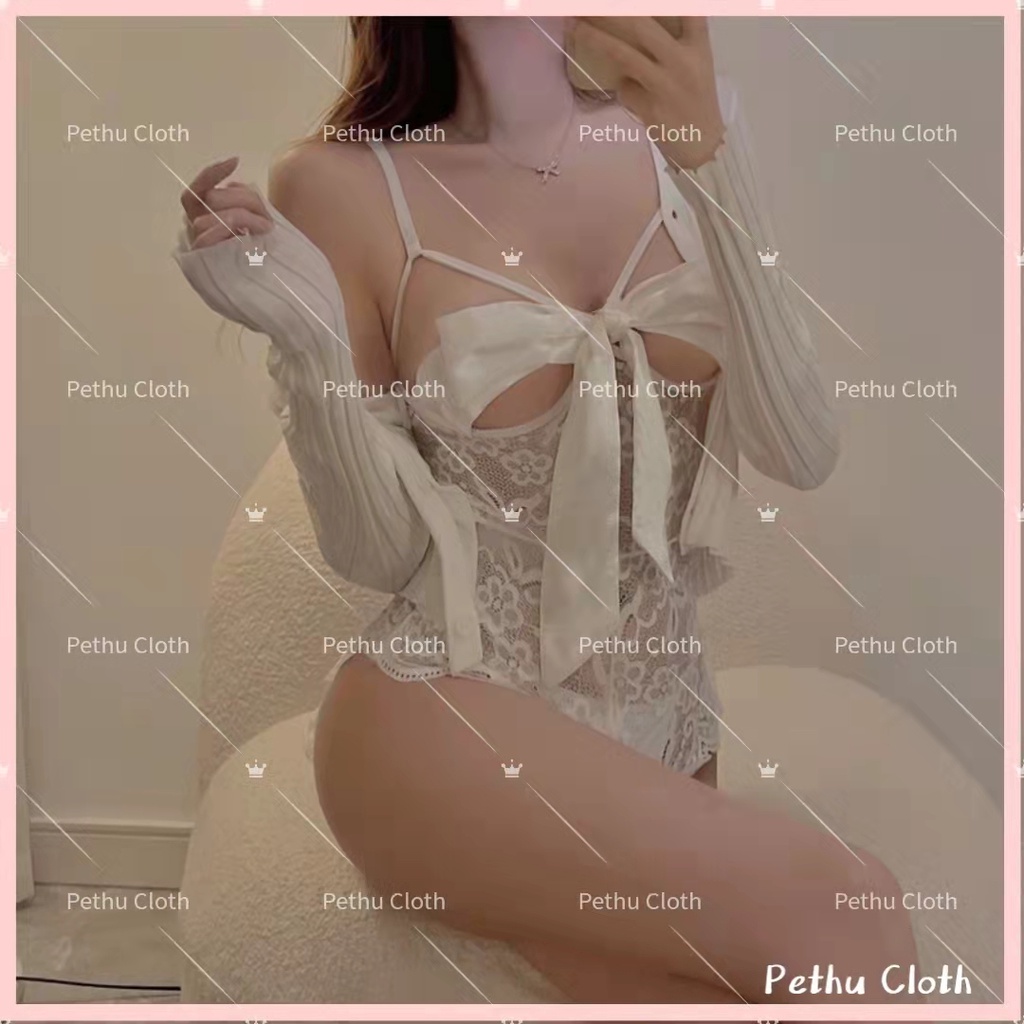 （Q1,HCM）Đồ Ngủ Sexy ren nữBodysuit 2 dây ren Bộ khoét đáy gợi cảm 40-58kg--008