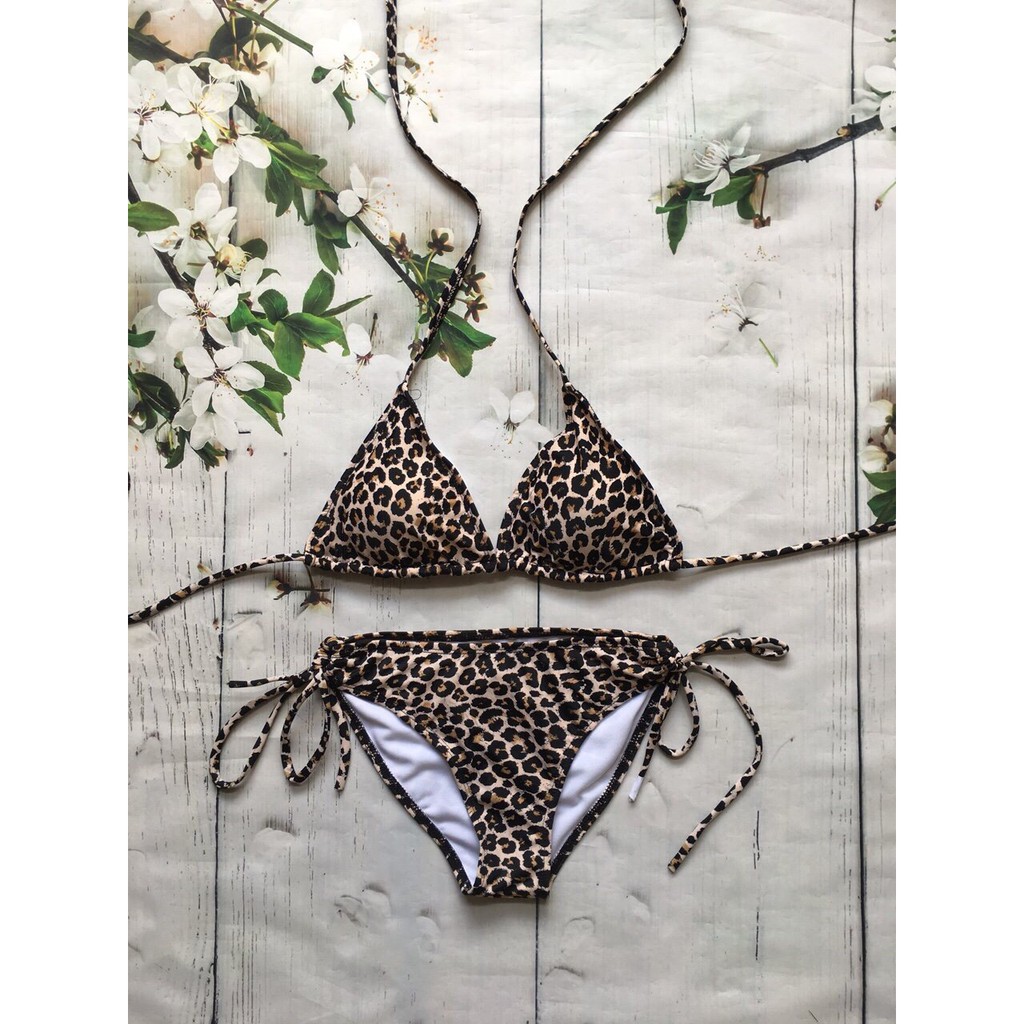 bộ bơi bikini hai mảnh họa tiết da beo hot