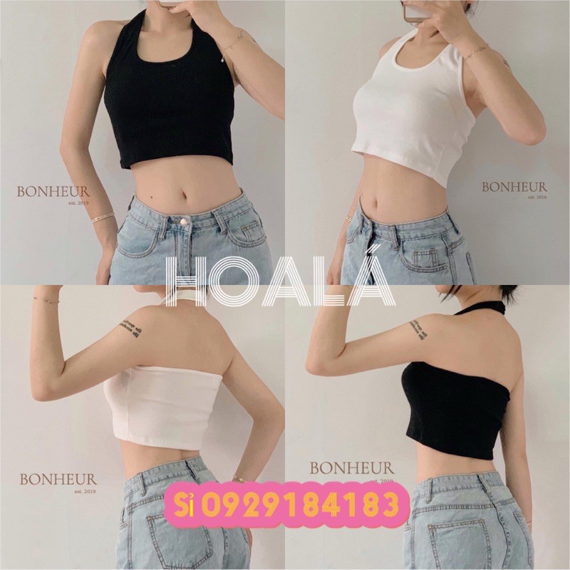 Áo Croptop Cổ Yếm Đơn Giản Dễ Phối Đồ