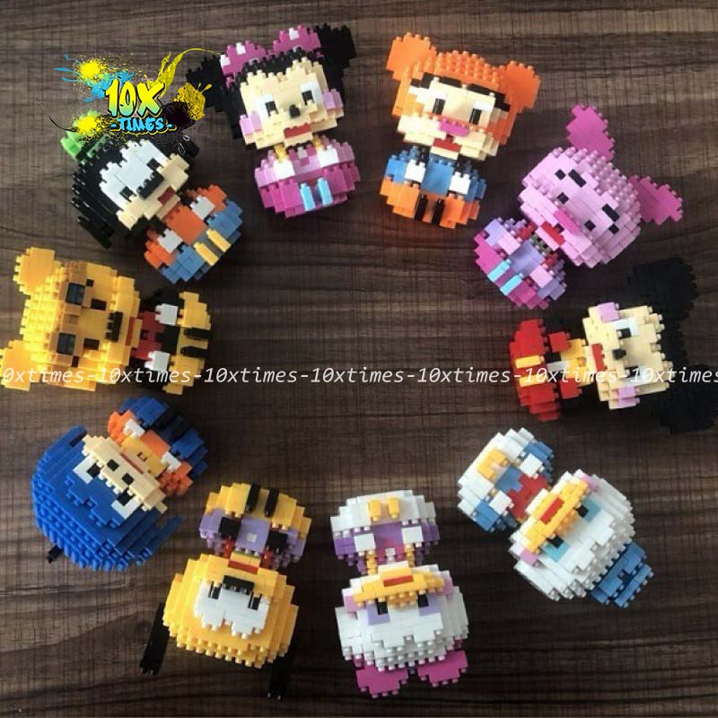 Lego nano 3D mô hình lắp ghép đồ chơi  disney vịt donald, chuột mickey lego sáng tạo trẻ em, quà tặng sinh nhật