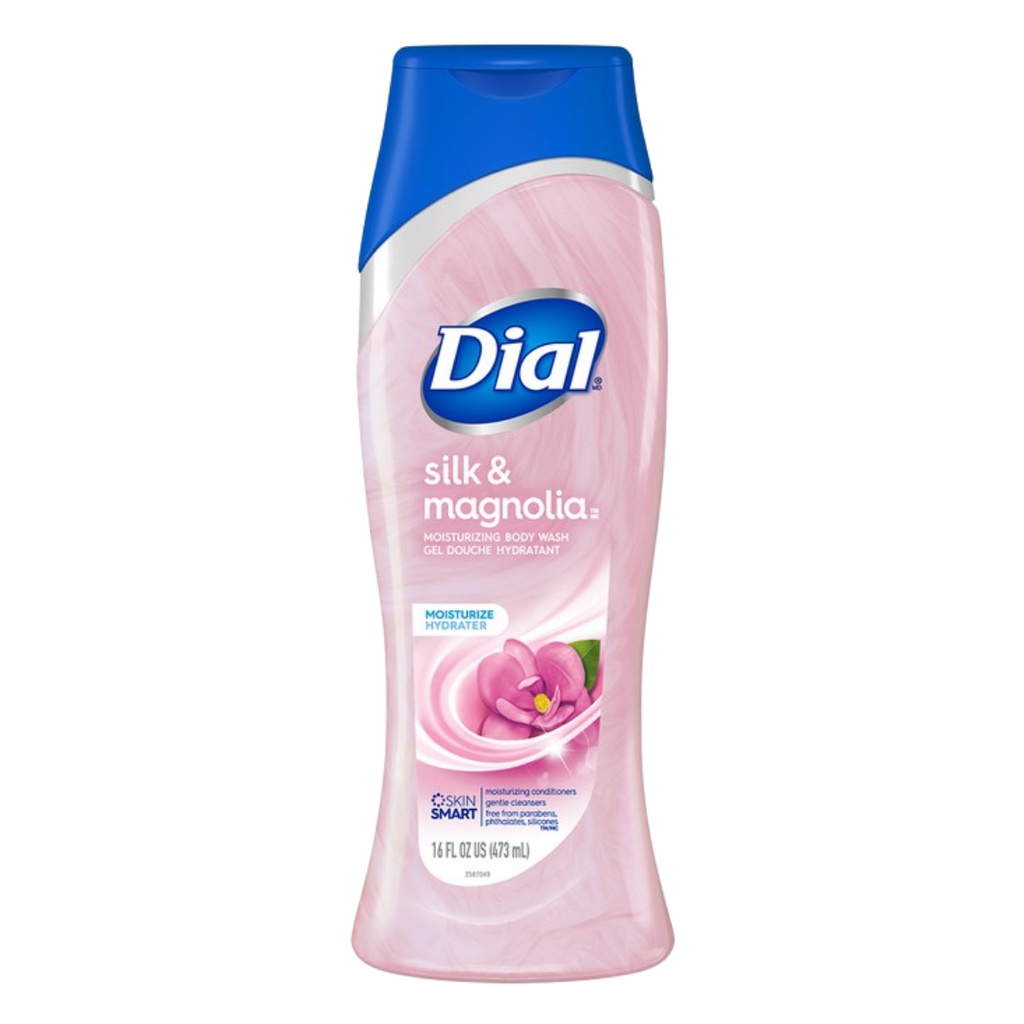 Sữa tắm Dial Silk &amp; Magnolia 473ml, sữa tắm dưỡng ẩm Mỹ - Hàng nhập khẩu