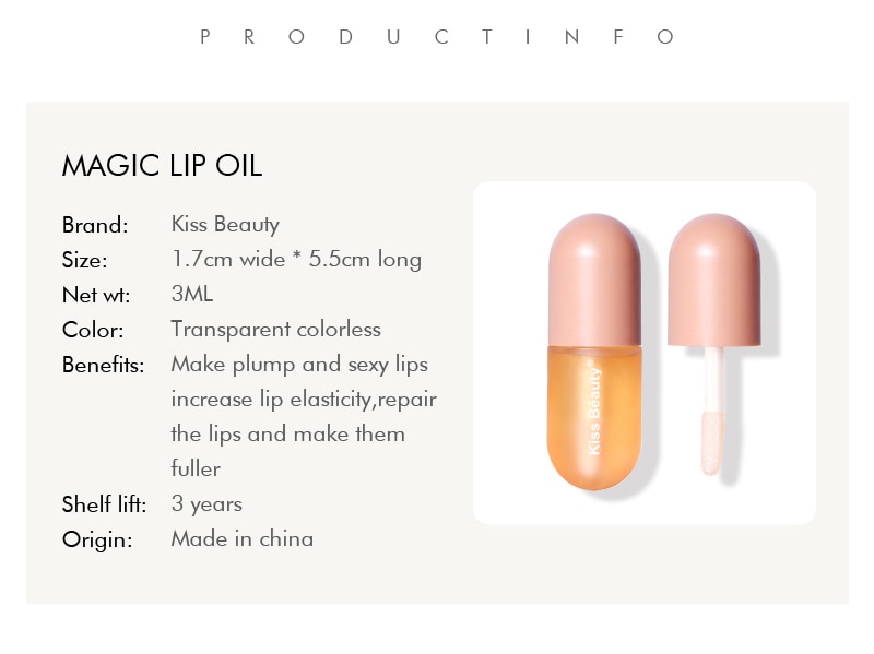 [Hàng mới về] Son bóng Kiss Beauty dạng lỏng dưỡng ẩm căng mọng môi lâu trôi dung tích 3ml