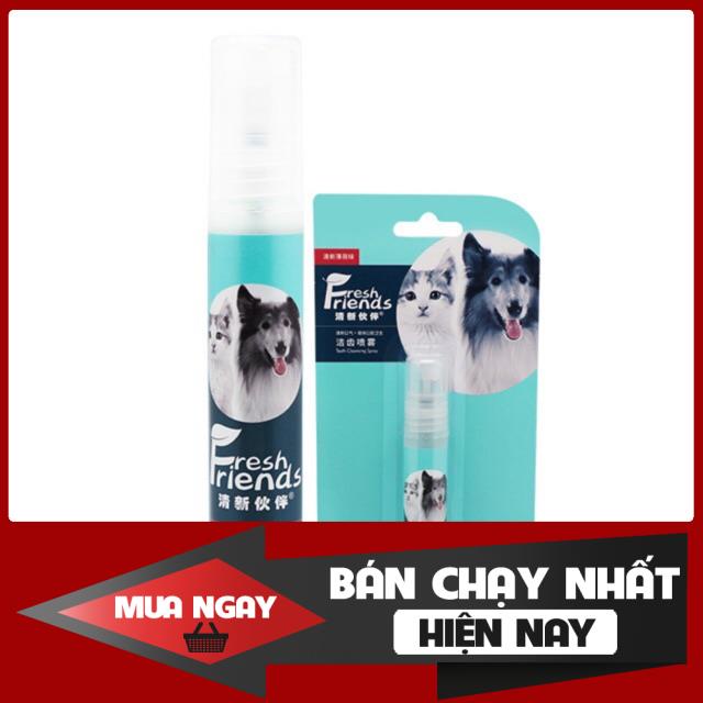 [❌GIÁ SỈ❌] XỊT HÔI MIỆNG FRESH FRIENDS DÀNH CHO CHÓ MÈO ❤️