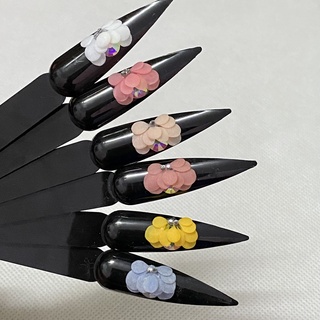 Hoa bột nail, hoa nail gắn móng tay, mẫu hoa cúc ôm đá yhb