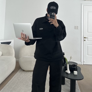 Áo sweater có cổ logo DGB® basic nam nữ unisex