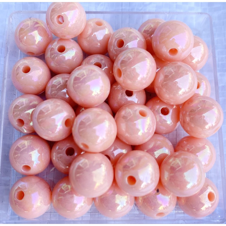 Hạt Xỏ Tròn Bằng Acrylic Màu Sắc 6 8 10 12mm Dùng Làm Vòng Tay DIY