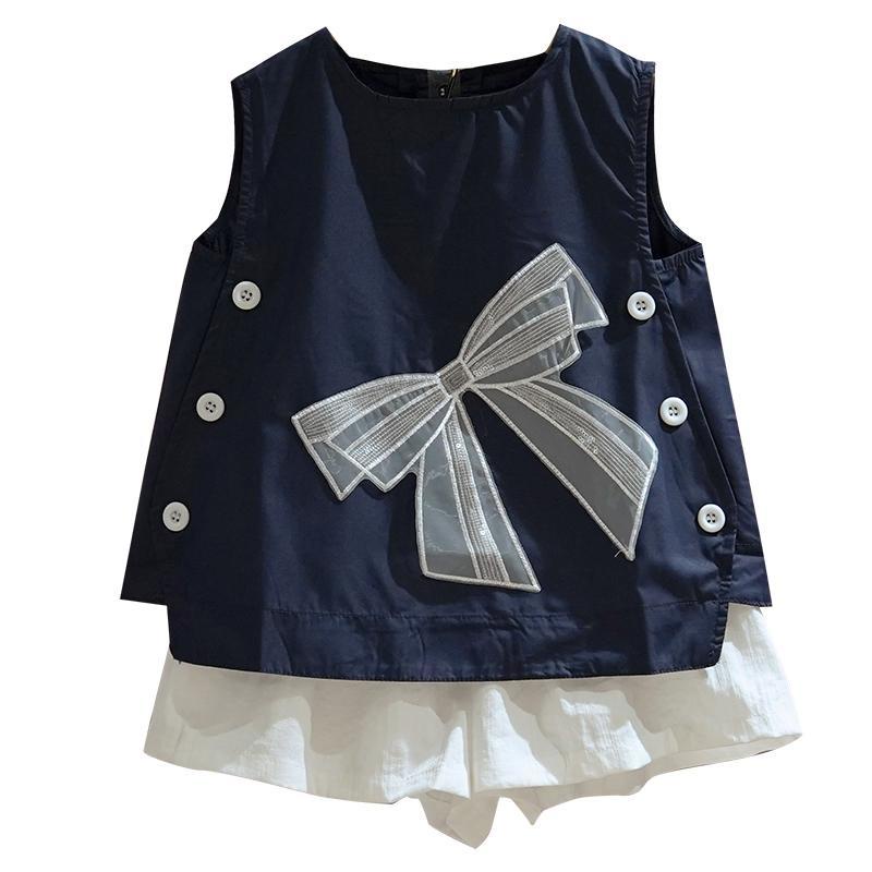 Set Áo Thun Ngắn Tay Và Quần Short Thời Trang Mùa Hè Cho Bé Gái