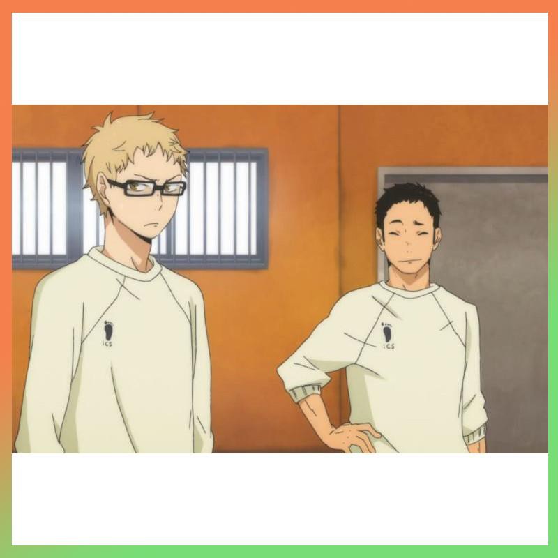 Áo sweater dài tay in họa tiết anime Haikyuu ICS thiết kế dáng rộng thời trang cho nam và nữ
