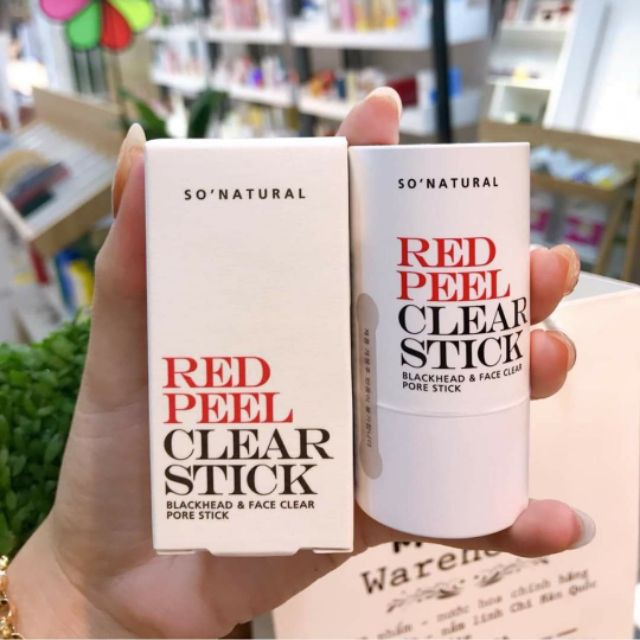 THANH LĂN MỤN ĐẦU ĐEN RED PEEL CLEAR STICK PORE BLACKHEAD & FACE Hàn Quốc