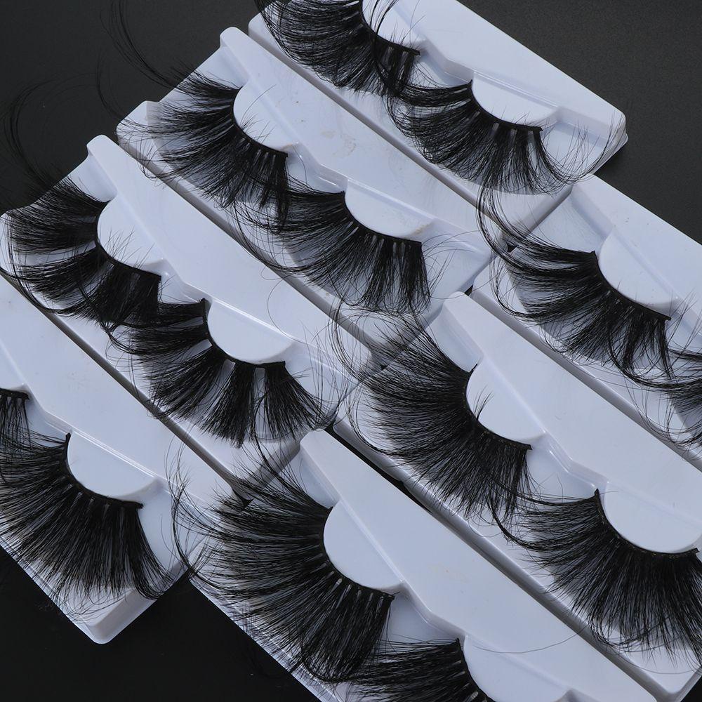 1 Cặp Lông Mi Giả 70mm 100% Lông Chồn 3D Trang Điểm Mắt