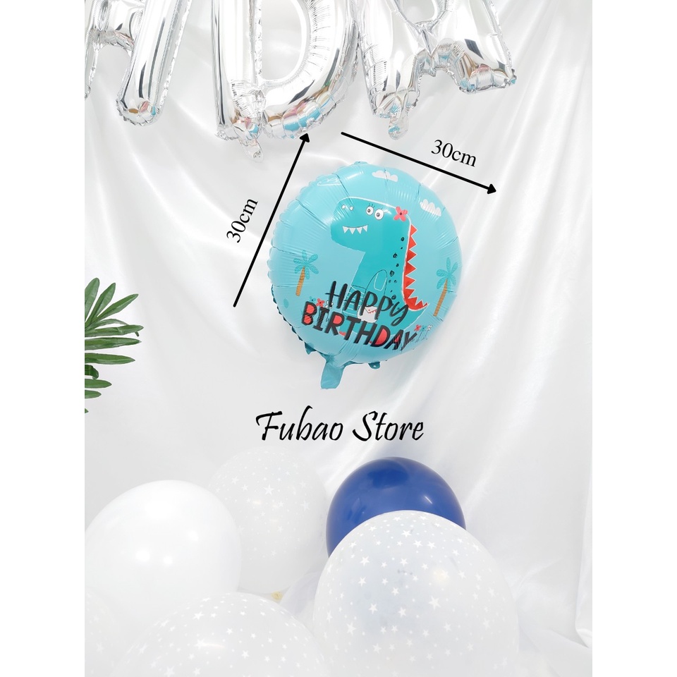Bong bóng hình khủng long màng nhôm dễ thương, trang trí sinh nhật, size đại Fubao Store