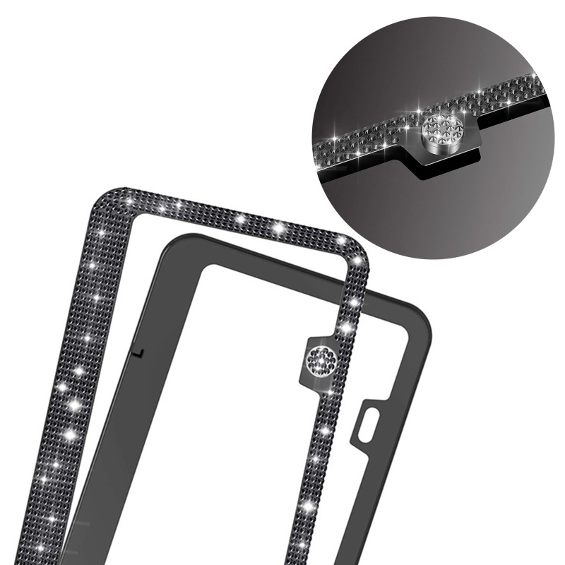 Khung Gắn Biển Số Xe Hơi Đính Đá Trang Trí Sang Trọng