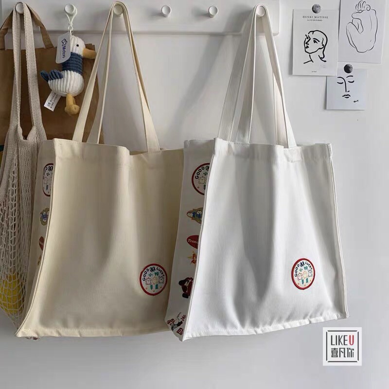 TÚI VẢI TOTE VẢI CANVAS DÀY PHONG CÁCH HÀN QUỐC