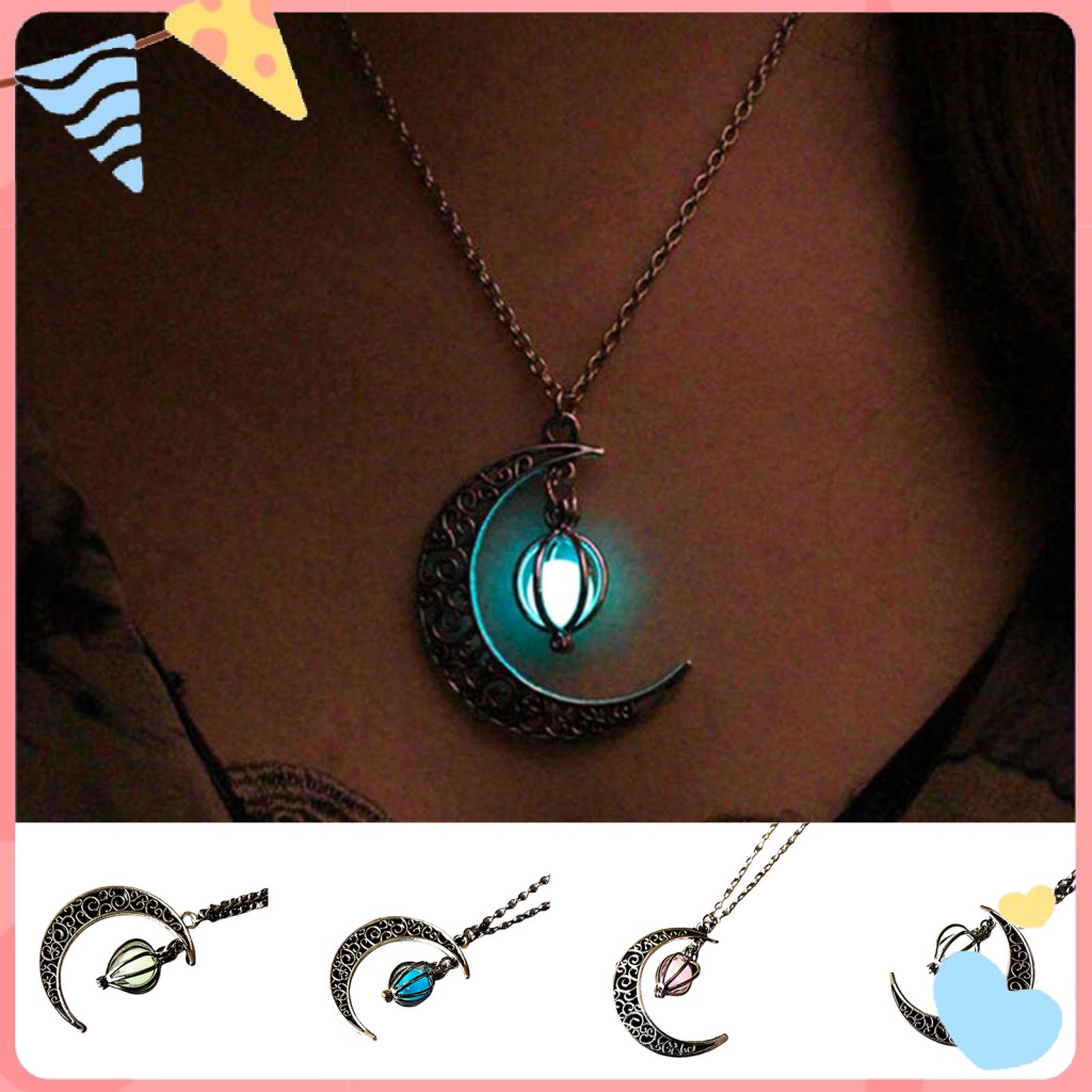 Vòng cổ Choker Mặt Đá Phát Sáng Độc Đáo Cho Nữ