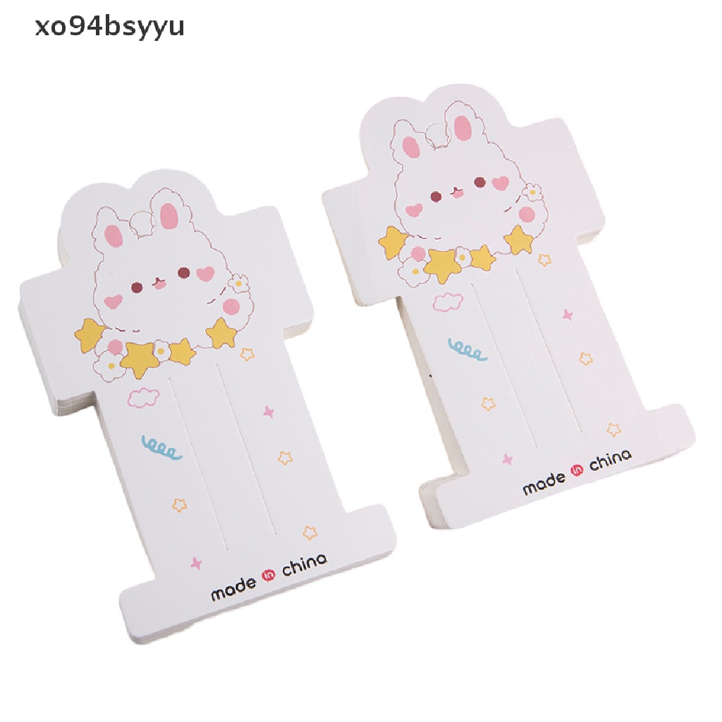 Bộ 50 Thẻ Giấy Trưng Bày Kẹp Tóc Hình Thỏ Dễ Thương Xo94Bsyu