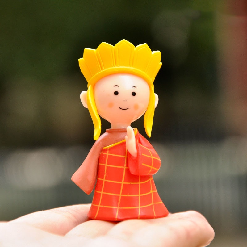 Mô hình Tây Du Kí 5 thầy trò Đường Tăng, Tôn Ngộ Không Trư Bát Giới dễ thương trang trí bàn làm việc taplo oto