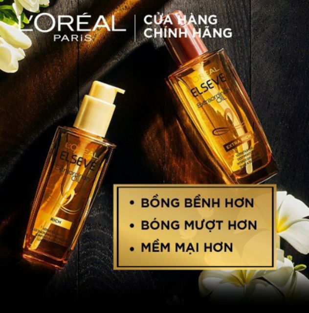 Dầu dưỡng chiết xuất tinh dầu hoa tự nhiên L'Oreal Paris Elseve Extraordinary Oil Ultra Nourishing 100ml