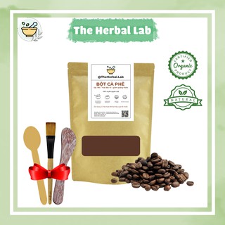 [THE HERBAL LAB] Bột Cà phê Đắk Lắk nguyên chất HANDMADE + tặng bộ dụng cụ đắp mặt