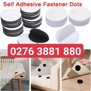 Velcro Tròn, Băng gai dính, khóa nhám,có sẵn keo dán,Hình Tròn Màu Trắng.