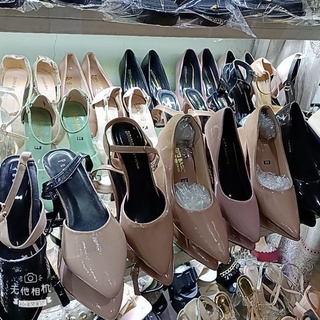 [ Thanh lí ] 2 đôi Giày cao gót 3p-7p đen, da, be thanh lí 50k