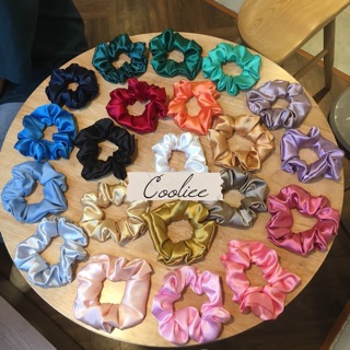 Scrunchies các màu vải phi bóng