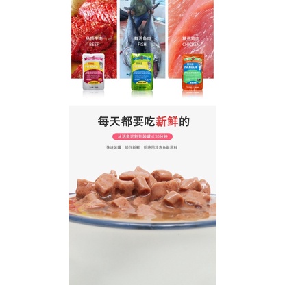 Pate Poroca dạng gói Pate cho mèo bổ sung dinh dưỡng vỗ béo cho mèo NourseVietnam PP04