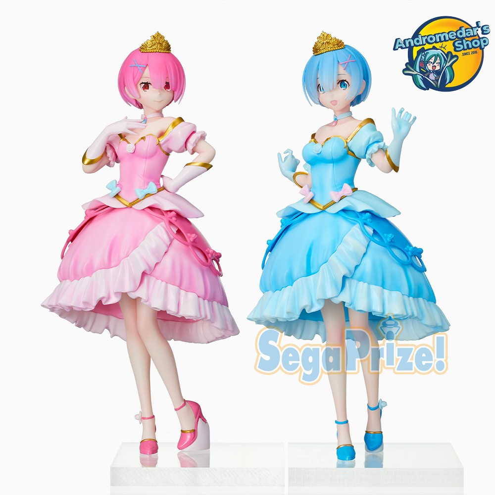 [Sega] Mô hình nhân vật Re:Zero Starting Life in Another World Ram &amp; Rem (Pretty Princess Ver.) Super Premium Figure