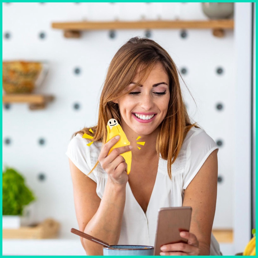 Đồ Chơi Nắn Bóp Đàn Hồi Giảm Stress Hình Quả Chuối