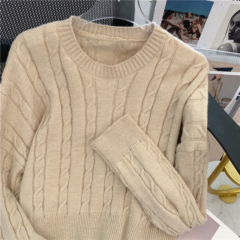 Áo Len Tay Dài Dáng Rộng Thiết Kế Mới Ngọt Ngào Thời Trang Dành Cho Nữ